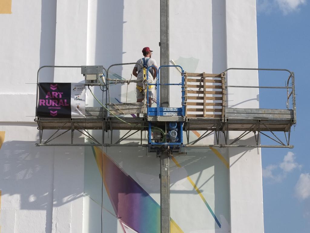Imagen de la actuación en el silo de Zalamea de la Serena