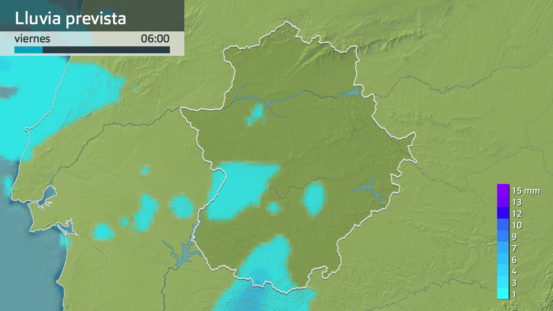 Lluvia prevista para hoy viernes 11 de abril