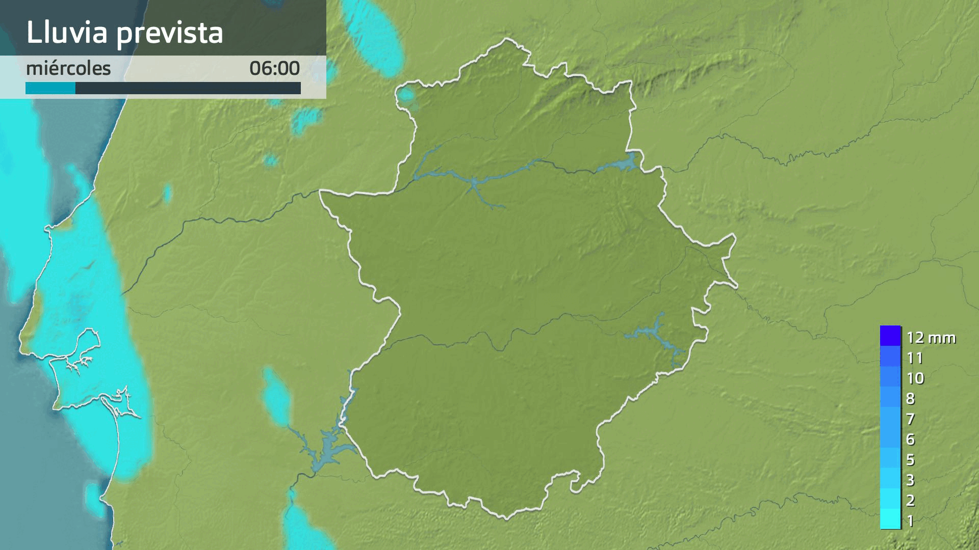 Lluvia prevista para hoy miércoles 30 de abril
