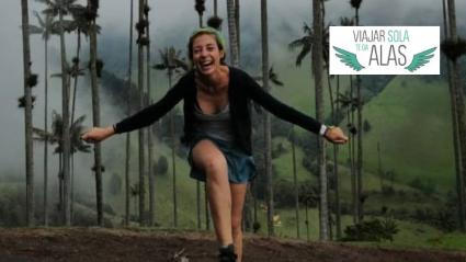 Tati de la Paz durante uno de sus viajes en solitario