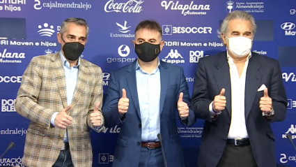 Ramón Robert, Manolo Franganillo y Zoran Vekic en el acto de presentación el pasado 5 de enero