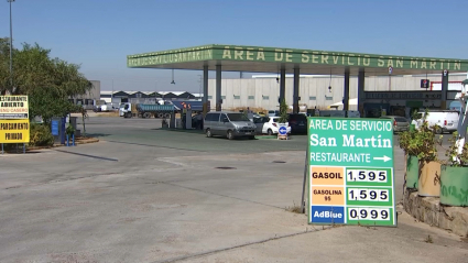 Gasolinera del Polígono El Nevero en Badajoz esta mañana